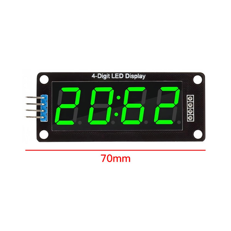 0.56 Inch 4-Digit Tube Segment Display Module TM1637 Driver Chip 7 Segment Digital Display (TM1637 Green)