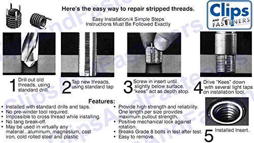 [Australia - AusPower] - 3 7/16-14 Thinwall Thread Repair Inserts 