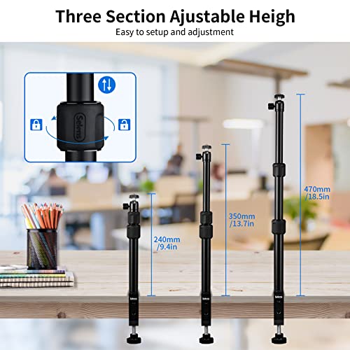 Selens Tabletop Camera Desk Mount Stand, 9.4"-18.5" with 1/4" Ball Head