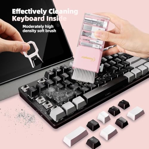 Keyboard Cleaning Kit, All-in-One Laptop & Computer Screen Cleaner, Pink Light Pink