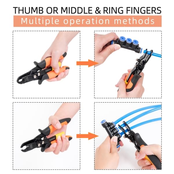 [Australia - AusPower] - Push to Connect Fittings Disconnect Tong Tool for Removing Push-fit Pneumatic Fittings 1/4”, 5/16” (6mm, 8mm) Quick Connect Air Hose Fittings Removal Tool 6-8mm 