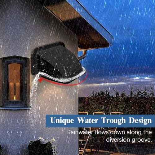 Universal Security Camera Covers Shield Sun Rain Black 1 Pack