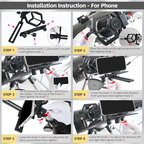 Universal Cellphone Telescope Adapter Mount for Digital Camera