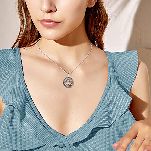 YFN Urn Necklace For Ashes Sterling Silver Memorial Ashes Keepsake Cremation Pendant Ashes Jewellery for Women Men Dog Cat Tree of Life