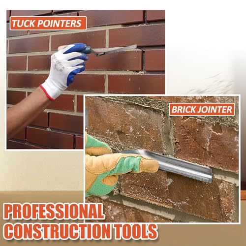 Biaungdo 3-pack red grout bags and brick jointer tuck pointer kit for tile work