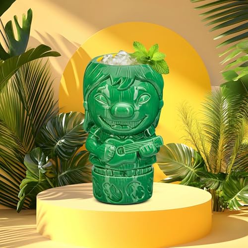 Geeki Tikis Disney Disney Lilo & Stitch Ukulele Lilo Ceramic Mug | Party Cocktail Tumbler For Liquor And Beverages | Holds 21 Ounces