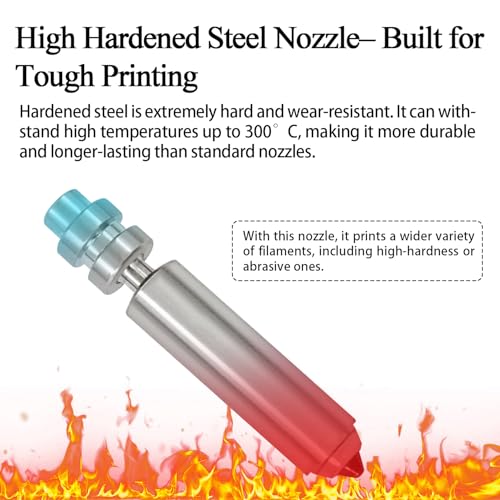 HzdaDeve 0.4MM Kobra X Hotend Heating Assembly Kit Print Head Extruder Hardened Steel Hot End Ceramic Zirconia Heat Sink Silicone Cover with Strain Gauge for Anycubic Kobra X Combo 3D Printer
