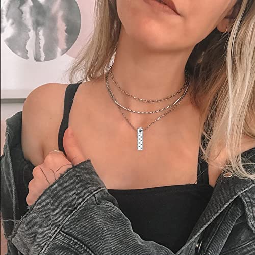 MOROTOLE Dog Urn Necklaces For Ashes Paw Print Ashes Urn Pendant Necklace Cylinder Cremation Necklace For Pet Ashes Urn Necklace For Puppy Pet Memorial Keepsake Jewelry Set-blacksilver