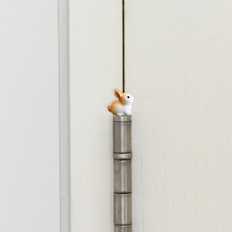 [Australia - AusPower] - Door Hinge Heads Decorative Topper - Hinge Head Rabbit Set of 6 - Magnetic Hinge Head Trinket - Hinge Pin Topper Miniature Animal Figurine 
