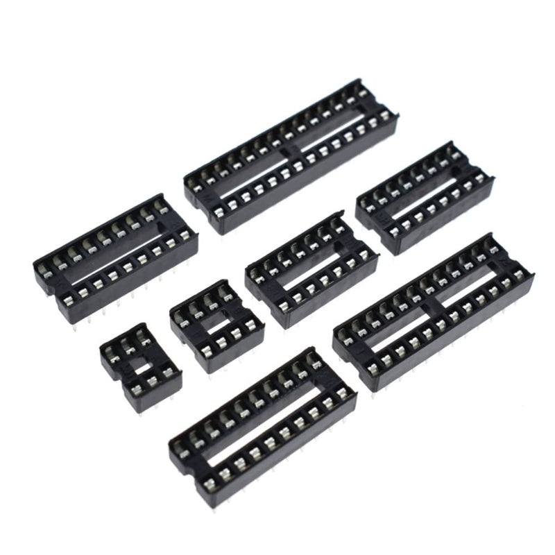 66pcs DIP IC Female Adapter Solder Type Socket Kit 6/8/14/16/18/20/24/28 Pins