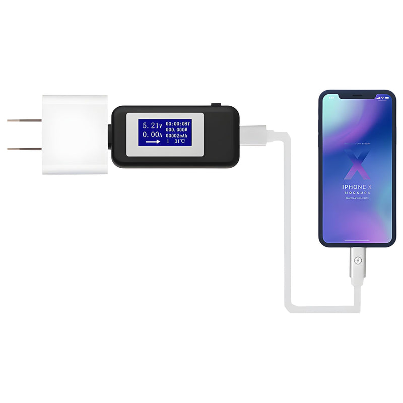 [Australia - AusPower] - JacobsParts USB C Power Meter: Digital LCD Voltage Current Load Tester for Tablets, Laptops, and More 