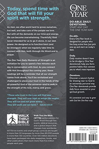 The One Year Daily Moments of Strength: Inspiration for Men