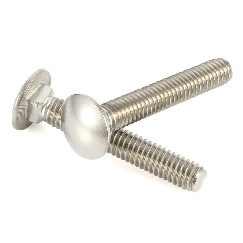 [Australia - AusPower] - 1/4-20 x 1-1/4" (1/2" to 6" Available) Carriage Bolts Screws, Stainless Steel 18-8 (304), Round Head, Square Neck, Fully Threaded, 25 PCS 1/4-20 x 1-1/4" 