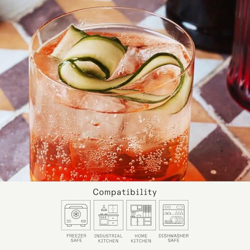 Made In Cookware - Drinking Glasses - 15 oz - Set of 4 - Made of Ultra-Durable Crystal - Crafted in Germany