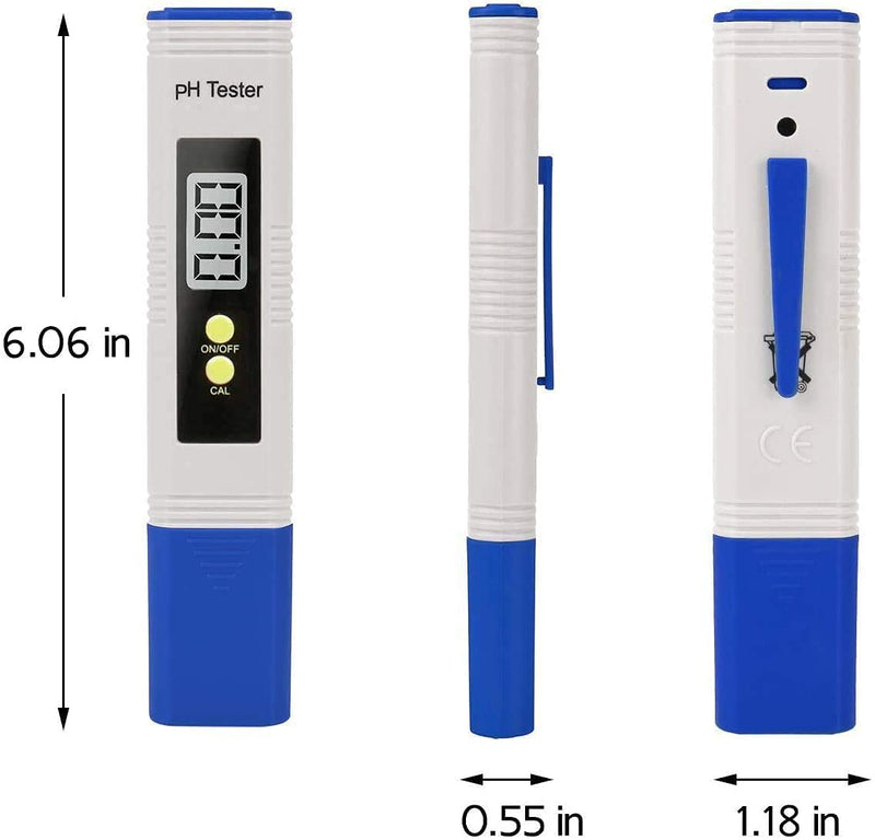 [Australia - AusPower] - pH Meter for Water, 0.01 High Accuracy 0-14 pH Measurement Range Digital pH Tester, Compact Size Easy to Read Water Test Pen for Drinking Water, Pool and Aquarium 