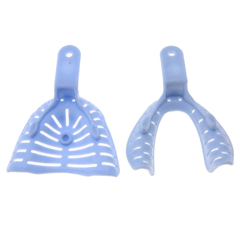 6pcs Mixed Colour Plastic Dental Impression Spoon Dental Impression Tray Bite Spoon Material Holder