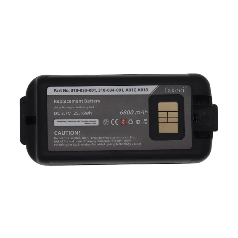 [Australia - AusPower] - 6800mAh 318-034-001 AB17 AB18 Battery Replacement for Intermec CK3 CK3X CK3A CK3C CK3C1 CK3N CK3N1 CK3R EDA60K/EDA61K Barcode Scanner 