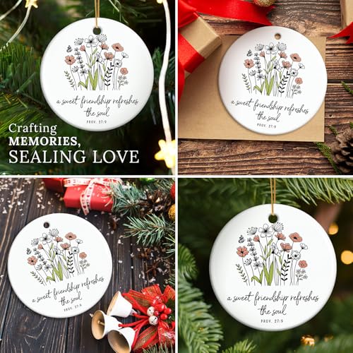Best Friend Ornaments for Women - Christian Friendship Gifts for Women