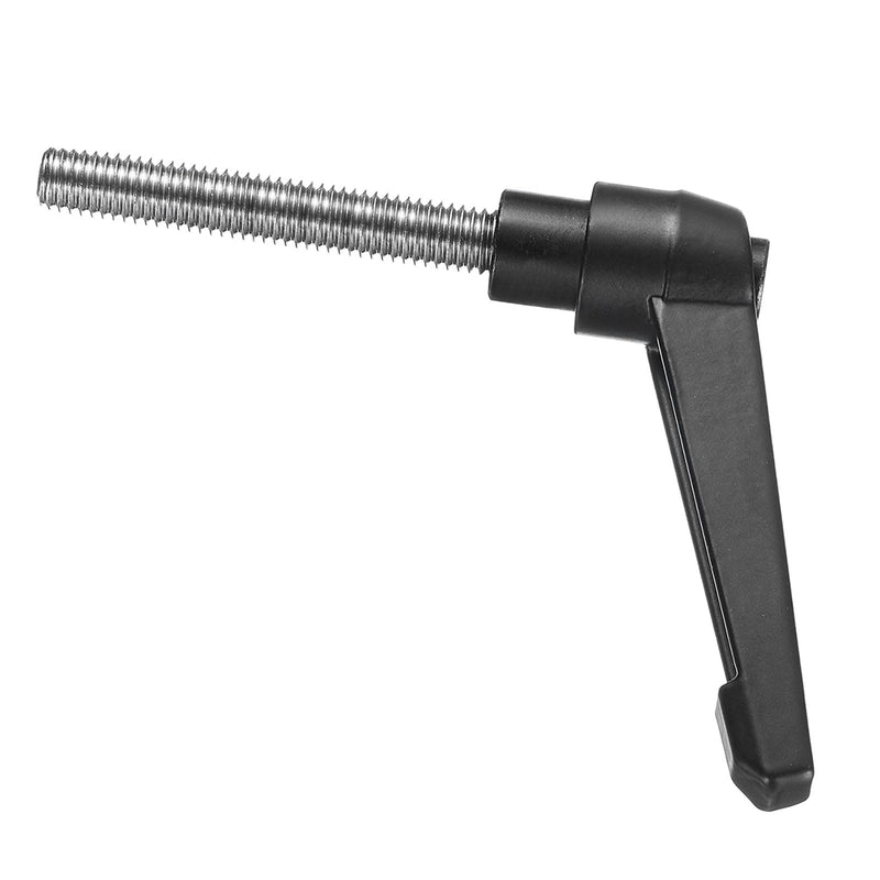 [Australia - AusPower] - uxcell Adjustable Clamping Lever Handle M8 x 50mm Metric 304 Stainless Steel Male Threaded Stud Hand Knobs Push Button Ratchet Rotating Screw Handles Bolts with Locking Lever Black 