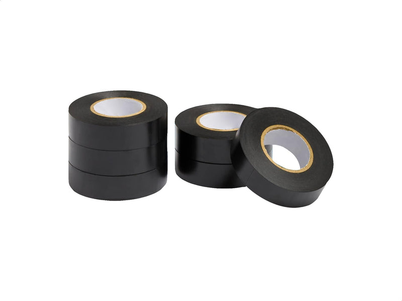 Amazon Basics Electrical Adhesive Tape, Insulating with Strong Adhesive, for Home DIY, Repairs, Electrical, Automotive and Equipment, 3/4" x 60', Black, 6-Pack 1