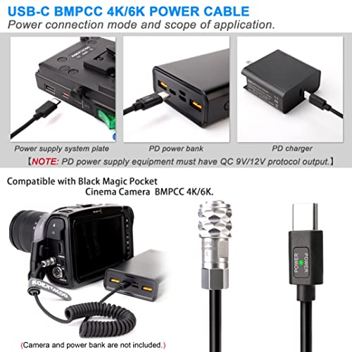 78 inch BMPCC Type-C Power Cable with Power Indicator.