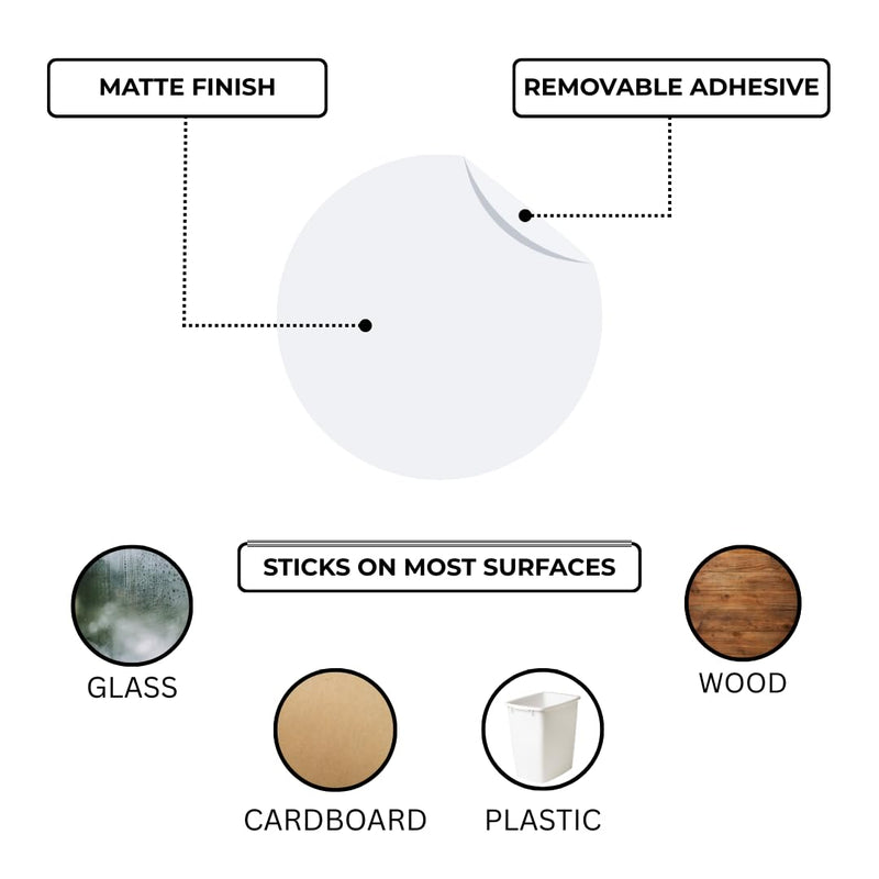 ChromaLabel 1/2 Inch Round Colored Stickers, Removable Sticky Dots Color Coding Labels, Small Round Stickers - 1000 Sticker Labels per Roll, White Sticker Dots 1/2"