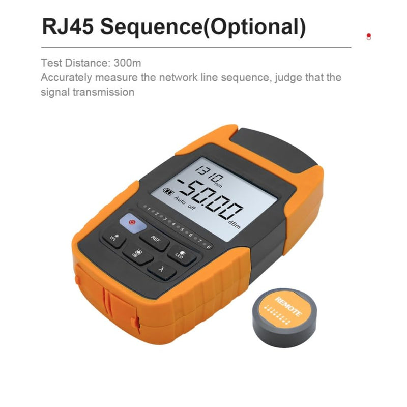[Australia - AusPower] - Mini Optical Power Meter,Portable Fiber Optical Power Meter with Universal FC/SC/ST Interface and LED/VFL/RJ45 Sequence Function, 850/980/1270/1300/1310/1490/1550/1577/1625/1650 nm OPM530-05 