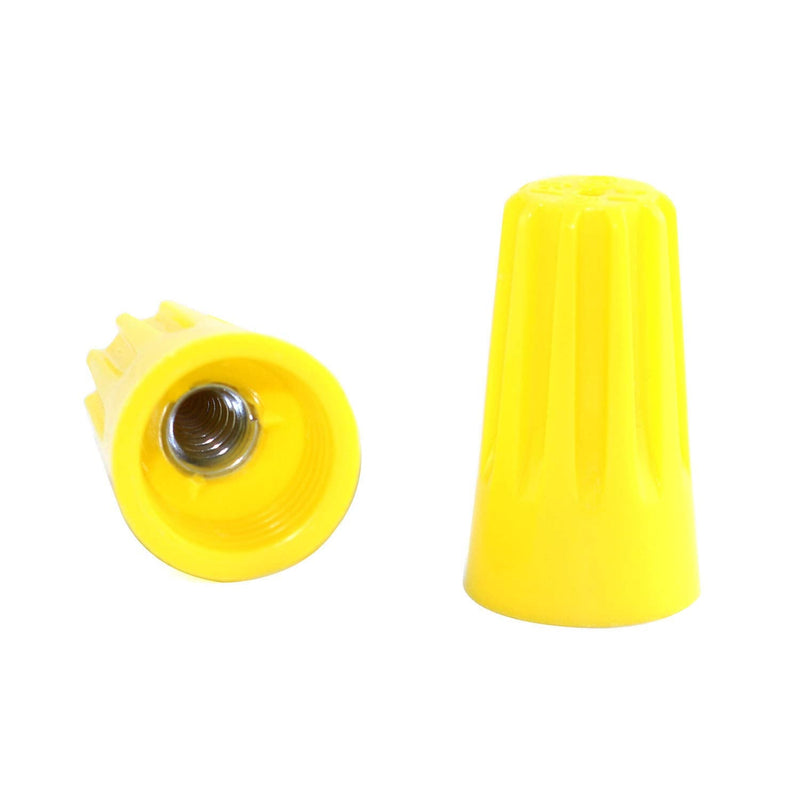 [Australia - AusPower] - 36-Pack Yellow P4 Type Electrical Wire Connectors Screw Terminals, with Spring Insert Twist Wire Nuts Caps Easy Twist-On Ribbed Cap 36x Yellow P4 