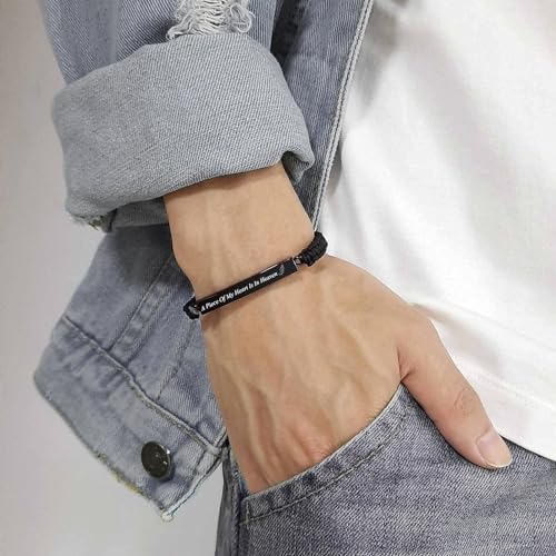 Cremation Jewelry for Ashes Urn Cuff Bangle Rope Bracelet for Men Women Cremation Bracelet for Pet Ashes Keepsake Memorial Ash Bracelet Gifts Style2-A Piece Of My Heart
