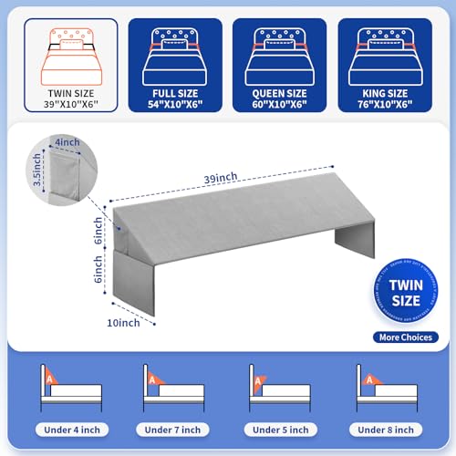 Krightlink twin size bed wedge pillow filling headboard gap, versatile body positioner and comfort support for sleep and relaxation.