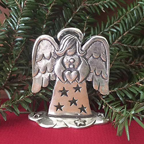 Basic Spirit Angel Pewter Standing Plaque Desk Decor Gift Box