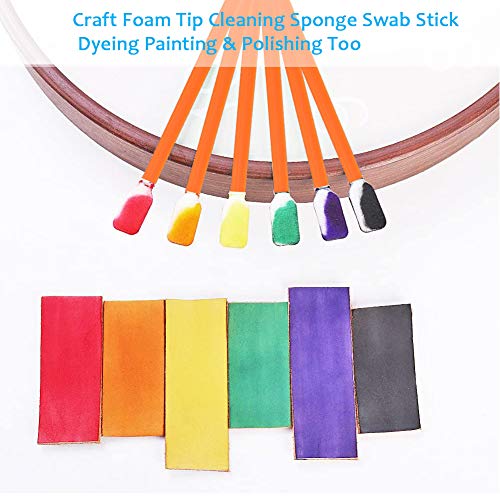 Wellgler's Foam Cleaning Swabs, Lint-Free Swabs for Precision Electronics, Camera, Optical Lens & Inkjet Printer Cleaning (200pcs Orange)