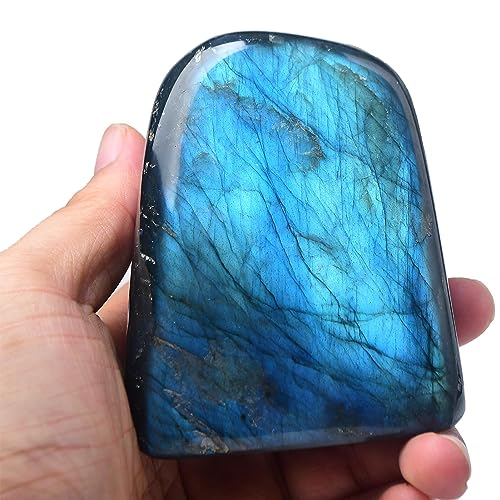 Large Labradorite Rock Polished Slab Block Healing Crystal Stone for Meditation Gift Home Decor 1.7-2.2 Pound Labradorite Block