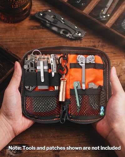 VIPERADE VE10 EDC Pouch Small Multitool Pocket Pouch with DIY Patche Area Hot Lime