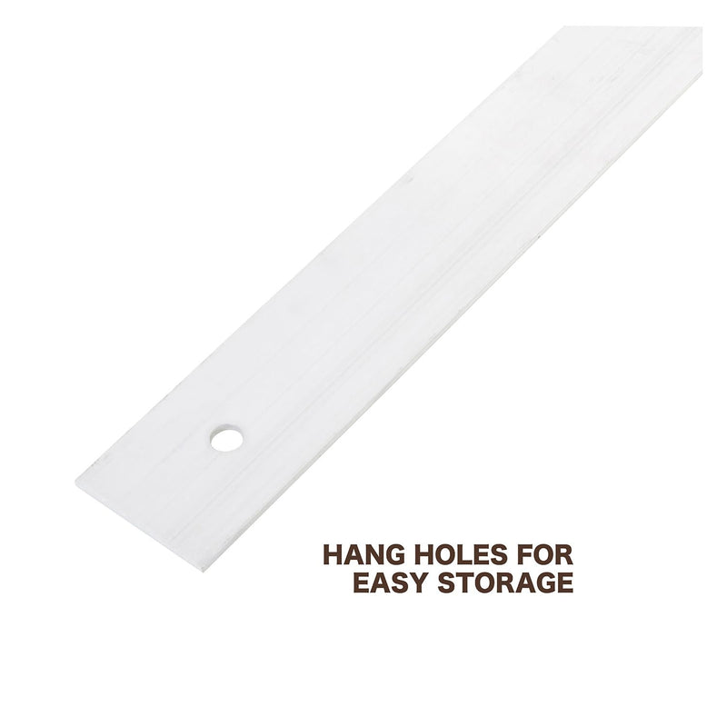 Mayes 10207 24 Inch Straight Edge Aluminum Ruler, Heavy Duty 24 Inch Ruler with Standard Measurements, Extra Thick Precision Straight Edge, Made in USA Silver