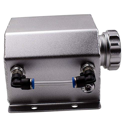 Universal 1L Aluminum Alloy Car Radiator Coolant Expansion Tank with Drain Plug 1000 ml