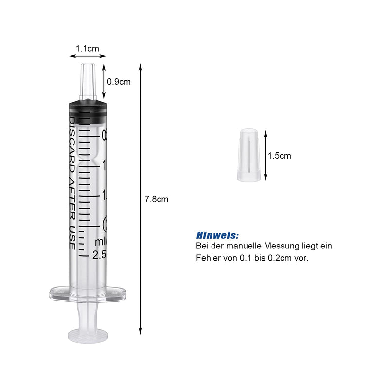 [Australia - AusPower] - Pack of 20 Plastic Syringes 2 ml, Disposable Syringe and Feed Syringe Dosing Syringe in Individual Packaging. Ideal for Fine Dosages, Hobby, Crafts and Pets (20, 2 ml) 20.2 ml 