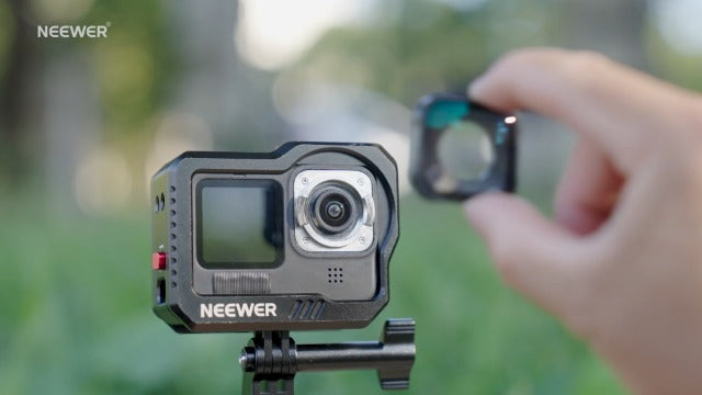 NEEWER 15X Magnification Lens 7-10cm Focal Distance for Macro Photography Close Up, Compatible with GoPro Hero 13 12 11 10 9 Action Camera, Not Waterproof, LS-31 15X Macro Lens