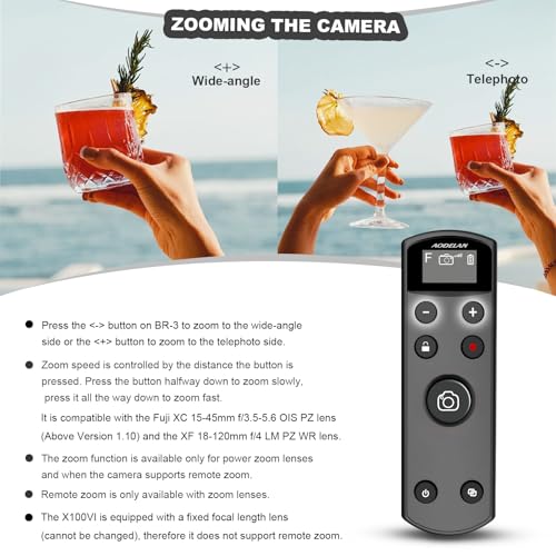 for FUIIFILM Camera Wireless Remote Control, Rechargeable Shutter Release OLED Remote for FUJFILM