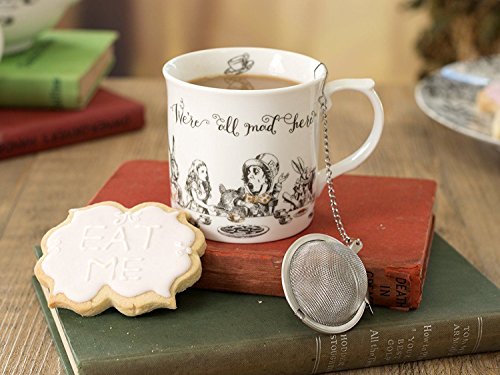 Victoria and Albert Alice in Wonderland Porcelain High Tea Gift Set Mug Cup | With Stainless Steel Infuser| 300ml 10.14 fl oz