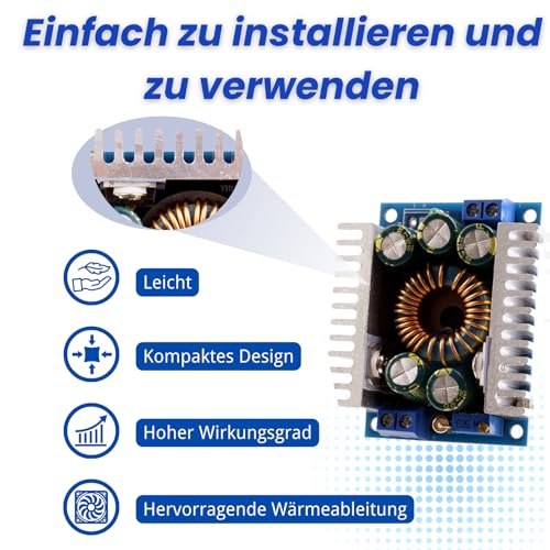 DC-DC Converter Adjustable 4.5-30V 12A Voltage Converter Step Down Converter