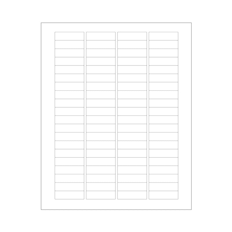 ChromaLabel 0.50 x 1.75 Inch Printable Labels, Compatible with Laser and Inkjet Printers, 2000 Stickers per Pack, 25 Sheets, White 1/2" x 1.75"