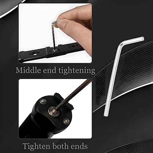 10.2" Cold Shoe Extension Bar, 360° Rotatable Extension Bracket Cold Shoe Mount Adapter, Camera Dual Mount Flash Bracket Compatible with Nikon Canon Sony Olympus DSLR Camera Camcorder DV