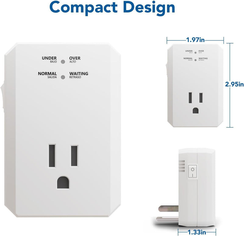 [Australia - AusPower] - BSEED Single Outlet Surge Protector, Small Surge Protector Wall Tap with Ground Protected Light Indicators for Refrigerators, PC, TV, Xbox Series X, PS5 and Home Appliances, 15A, 1875W, 120V, 4 Pack 120-4 Pack 
