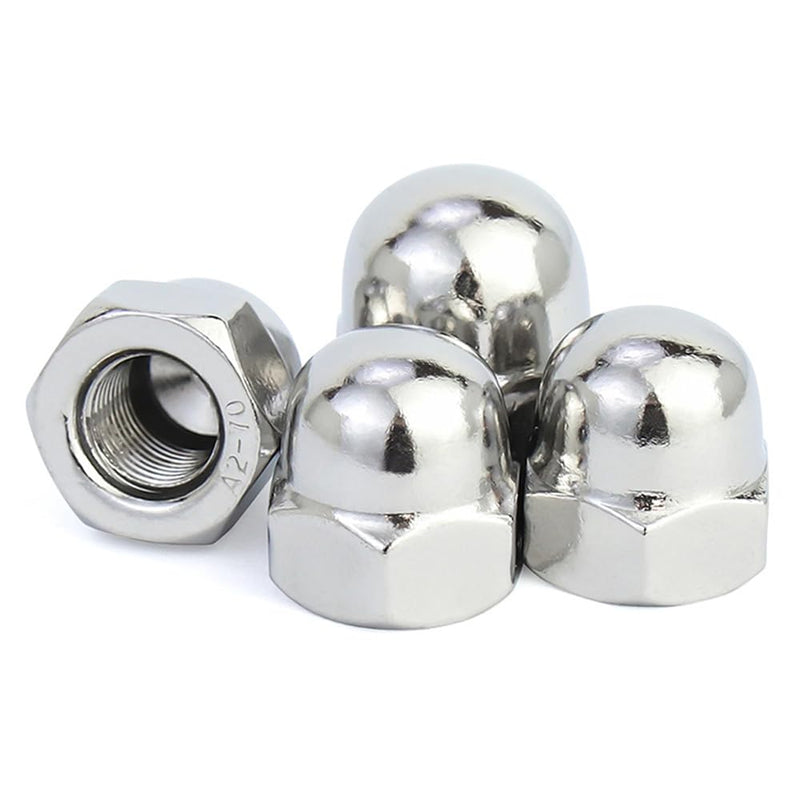 [Australia - AusPower] - M4 Acorn Cap Nuts, M4x0.7mm Dome Head Hex Nuts,18-8 Stainless Steel Hardware Nuts,Bright Finish, Full Thead Coverage,Quantity 100Pcs M4x0.7mm(100pcs) 