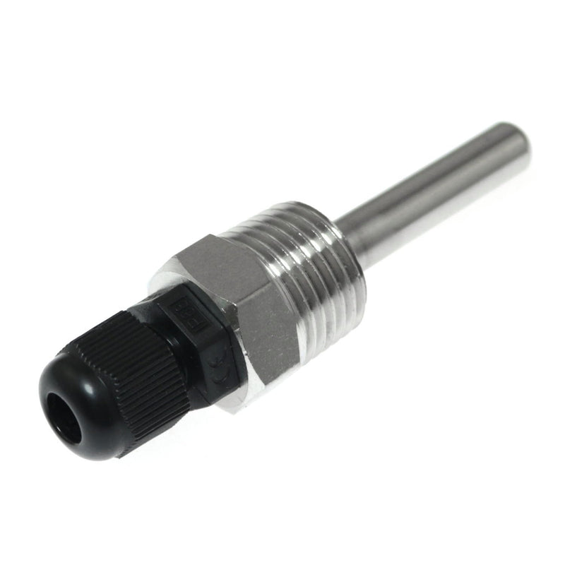 [Australia - AusPower] - RLECS 2pcs 8x50mm Temperature Sensor Housing 4 Minute Tooth 304 Stainless Steel Probe Tank Protective Case Solar Accessories 