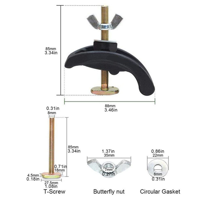 [Australia - AusPower] - Press Plate Clamp 85mm Arc Plate Sets CNC Engraving Machine Parts Pressure Plate Clamp Fixing for T Slot Worktable 5pcs 