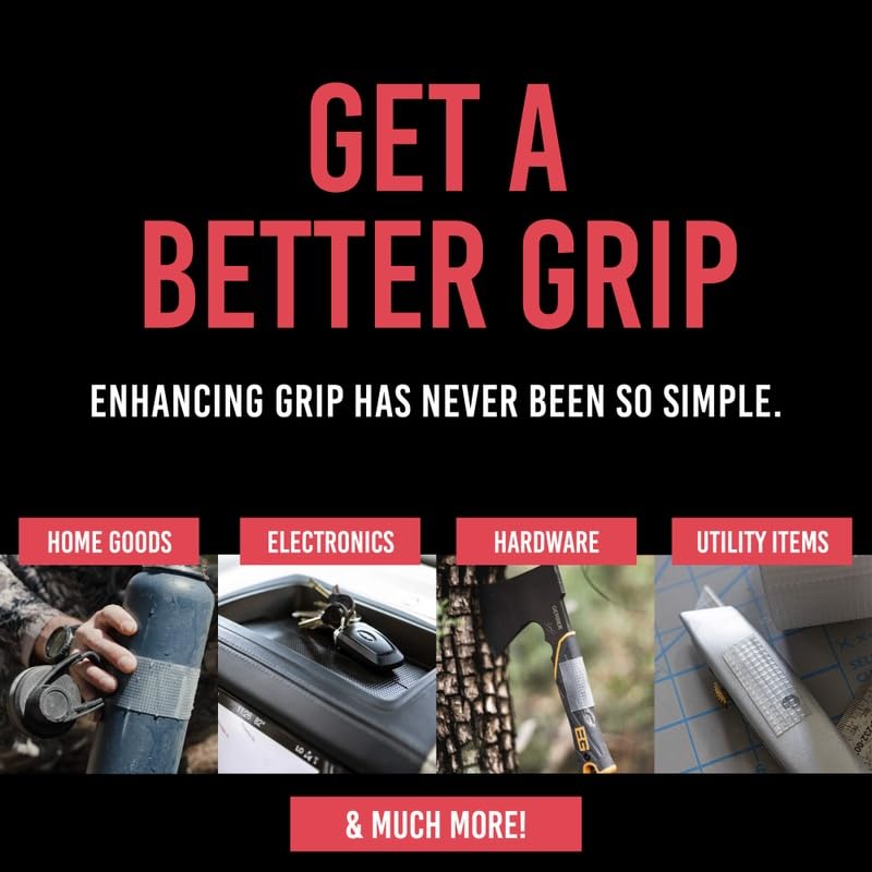 [Australia - AusPower] - Non-Abrasive Grip Tape Strips by CatTongue - Heavy Duty Waterproof Non Slip Strips for Indoor & Outdoor Use - Thousands of Grippy Uses: Furniture, Bathtubs, Frames, Gaming and More! (Clear) 1-Pack Clear 