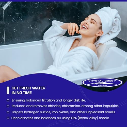 Crystal Quest bathtub filter replacement cartridge, BPA-free pack of 2, replacement faucet water filters
