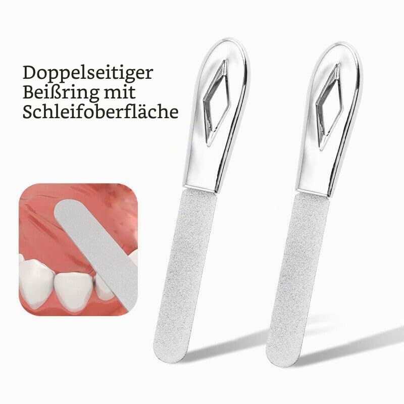 BRAVECOW Molar Tooth Grinding Tool, Grinding and Grinding Tool for Adults, Correction Stainless Steel Tooth File Teeth Grinding Tools Wisdom Tooth Sandpaper Stick